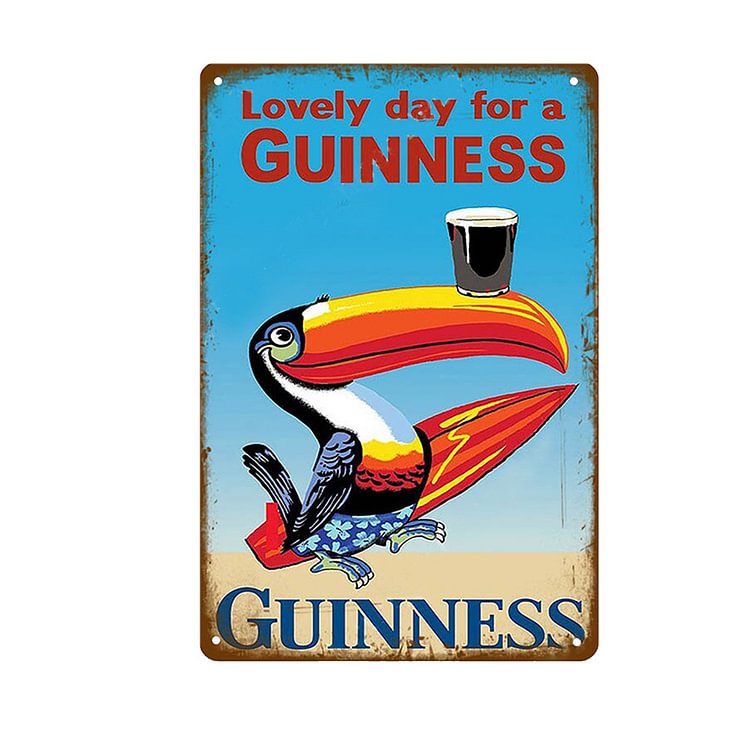 Bière Guinness - Enseigne Vintage Métallique/Enseignes en bois - 20*30cm/30*40cm