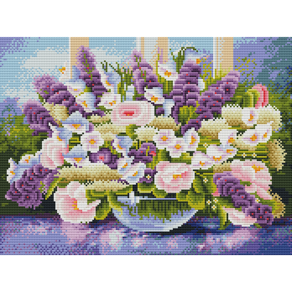

Still Life - 11CT Stamped Cross Stitch - 36*46CM, 501 Original