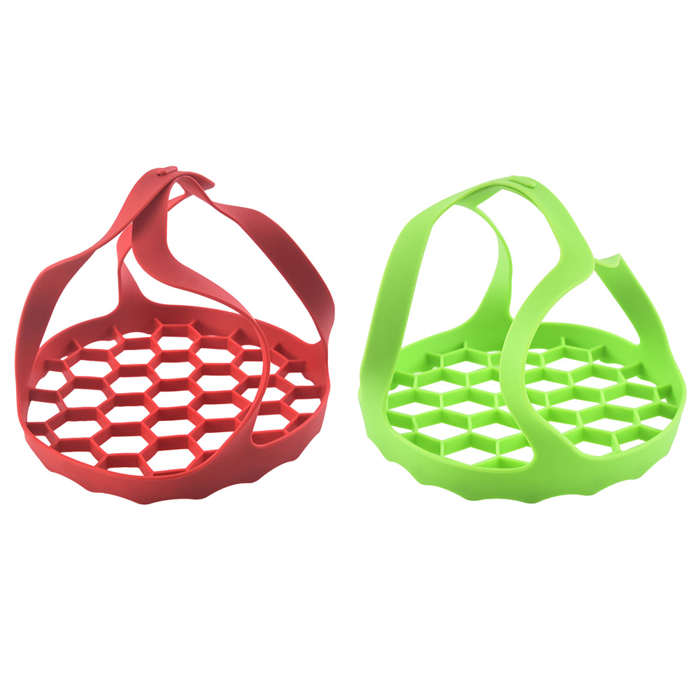 

Portable Silicone Food Sling Lifter Steamer Multifunction Egg Steamer Rack, Red, 501 Original