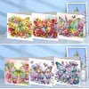 (US Only)6PCS DIY Diamond Art Greeting Cards Creative Birthday Card Kit Gifts (Butterfly)