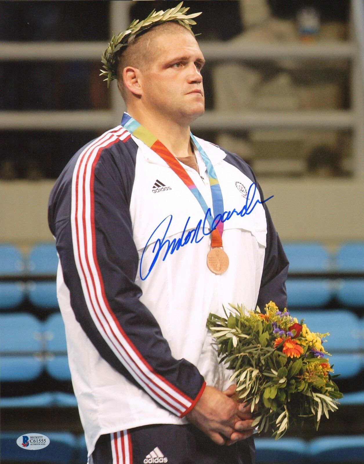 Rulon Gardner Signed 11x14 Photo Poster painting BAS Beckett COA 2000 2004 Olympic USA Wrestling