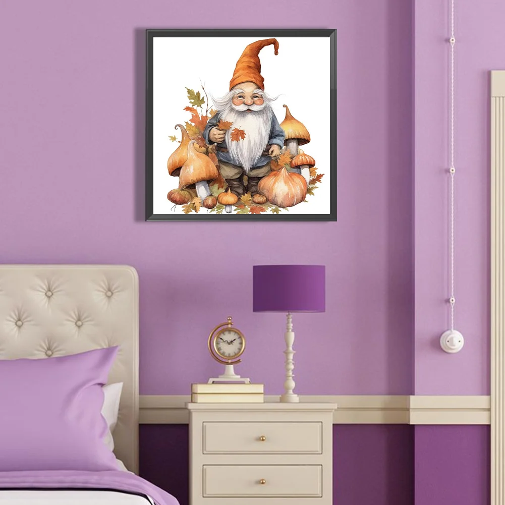 Diamond Painting - Full Round Drill - Autumn Mushroom Gnome(Canvas|40*40cm)
