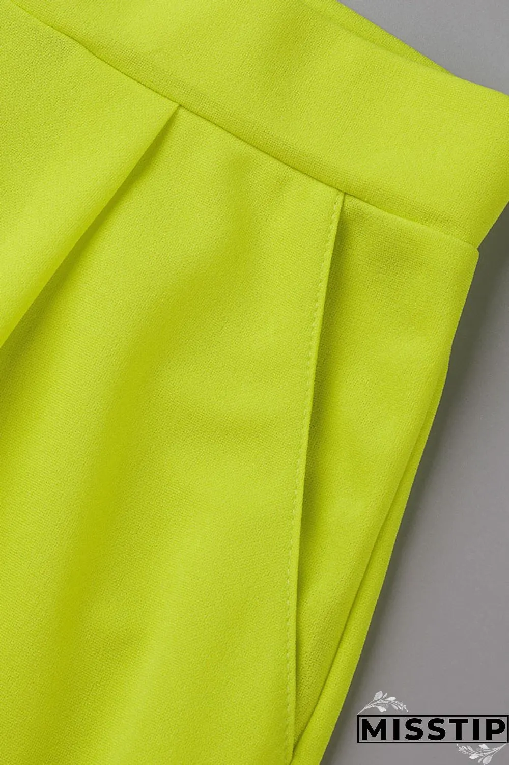 Yellow Casual Solid Patchwork Flounce V Neck Short Sleeve Two Pieces