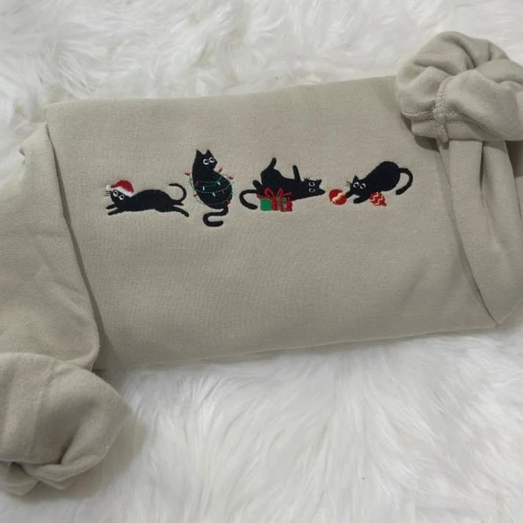 Christmas Embroidered Festive Sweatshirt