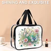 DIY Butterfly Diamond Art Rhinestone Makeup Bag Transparent PVC Storage Pack