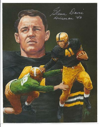 Glenn Davis Signed Autographed Army Black Knights 8x10 Photo Poster painting W/ Heisman '46 insc