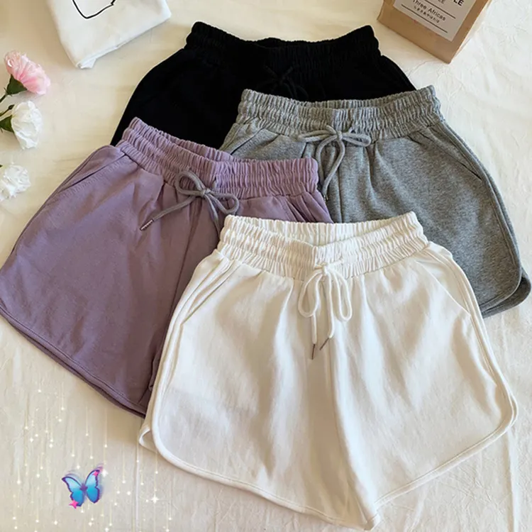 Brownm Brownm Women Wearing Shorts Summer 2024 Korean Version Of High Waist Casual Wide Leg Pants Ins Students Loose Thin Sports Hot Pants