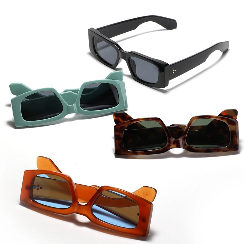 Y2K Modern Style Streetwear Geometric Pc Square Full Frame Women's Sunglasses