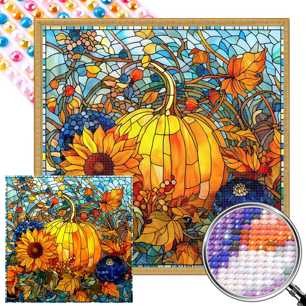 Full Round Partial AB Diamond Painting - Sunflower Pumpkin(Canvas|45*45cm)