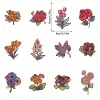 12pcs Mini Square Diamond Painting -Flower