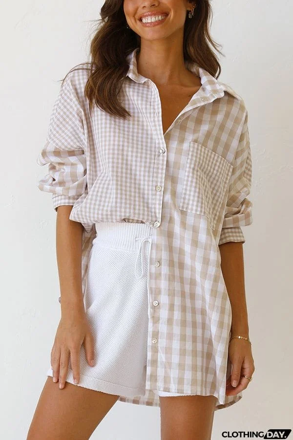 One Split Wonder Plaid Button Shirt
