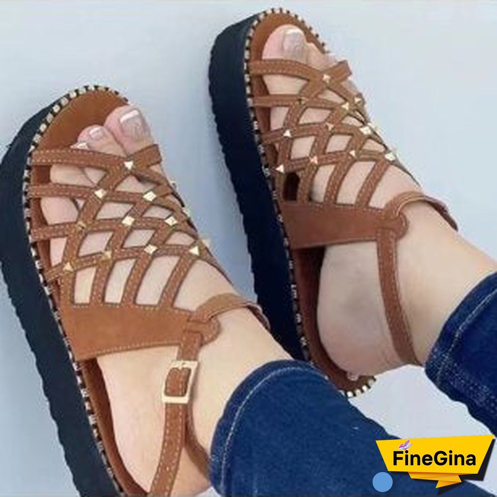 Women's Summer Hollow Open Toe Sandals