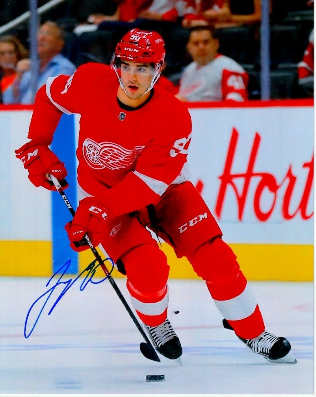 JOSEPH JOE VELENO autographed SIGNED DETROIT RED WINGS 8x10 Photo Poster painting