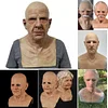 Realistic Old Man Mask, Halloween Face Mask With Visible Latex Headdress Headgear Mask Novelty Costume Party Props