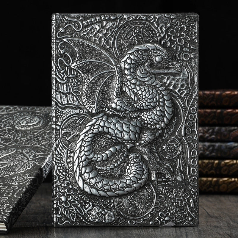 A5 Dragon Retro Embossed Creative Fashion Business Notebook