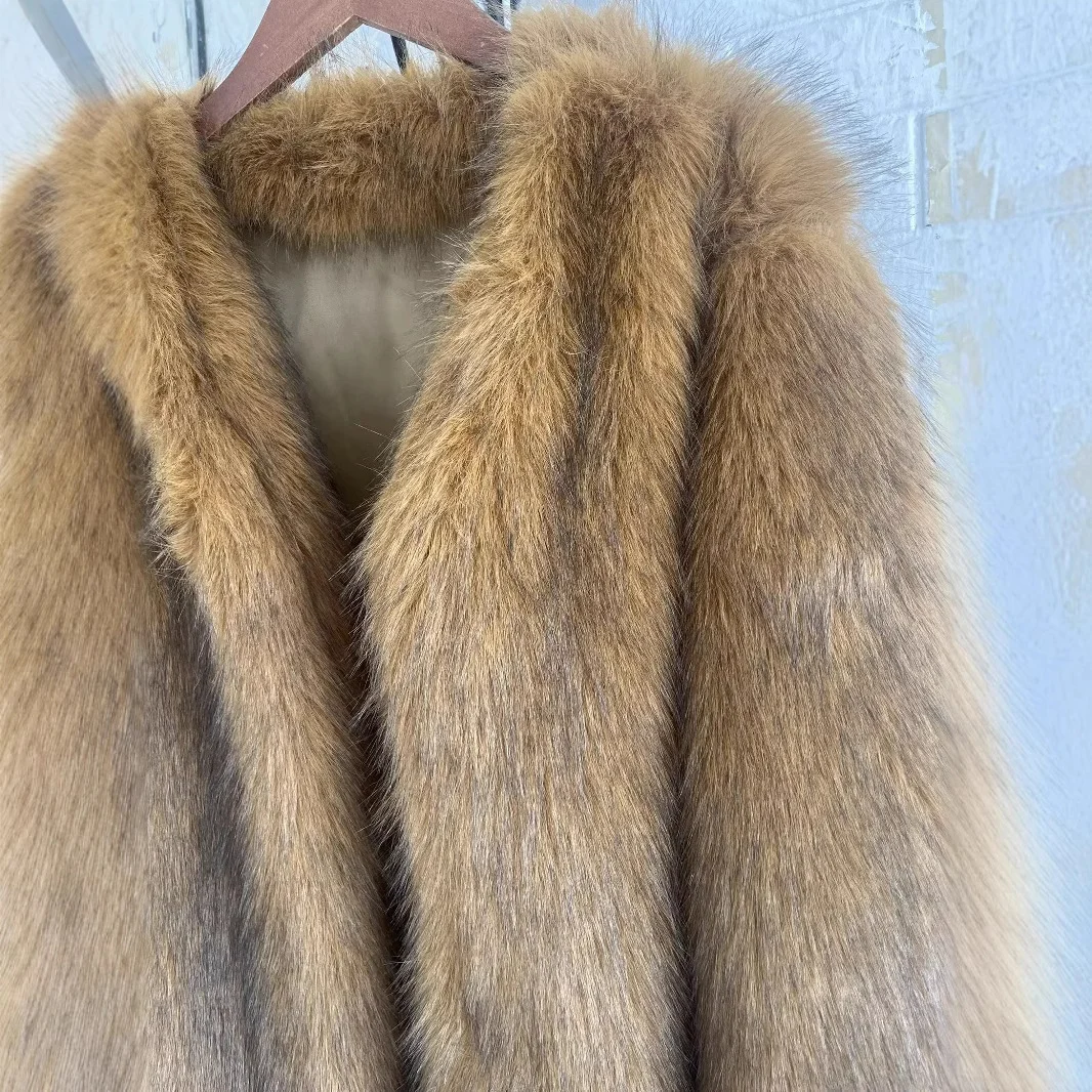 Nigikala Nigikala Design Elegant Autumn And Winter New Imitation Fur Coat