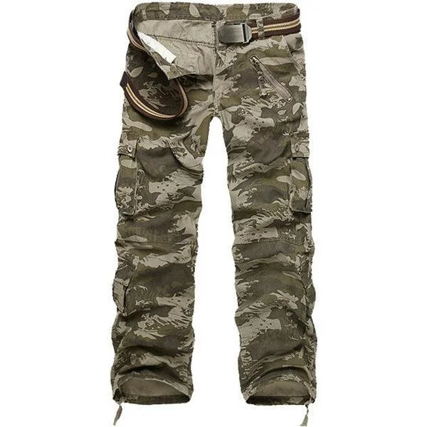 Men Cotton Cargo Pants Men Style Tactical Workout Straight Men Trousers Casual Camouflage Man Pants