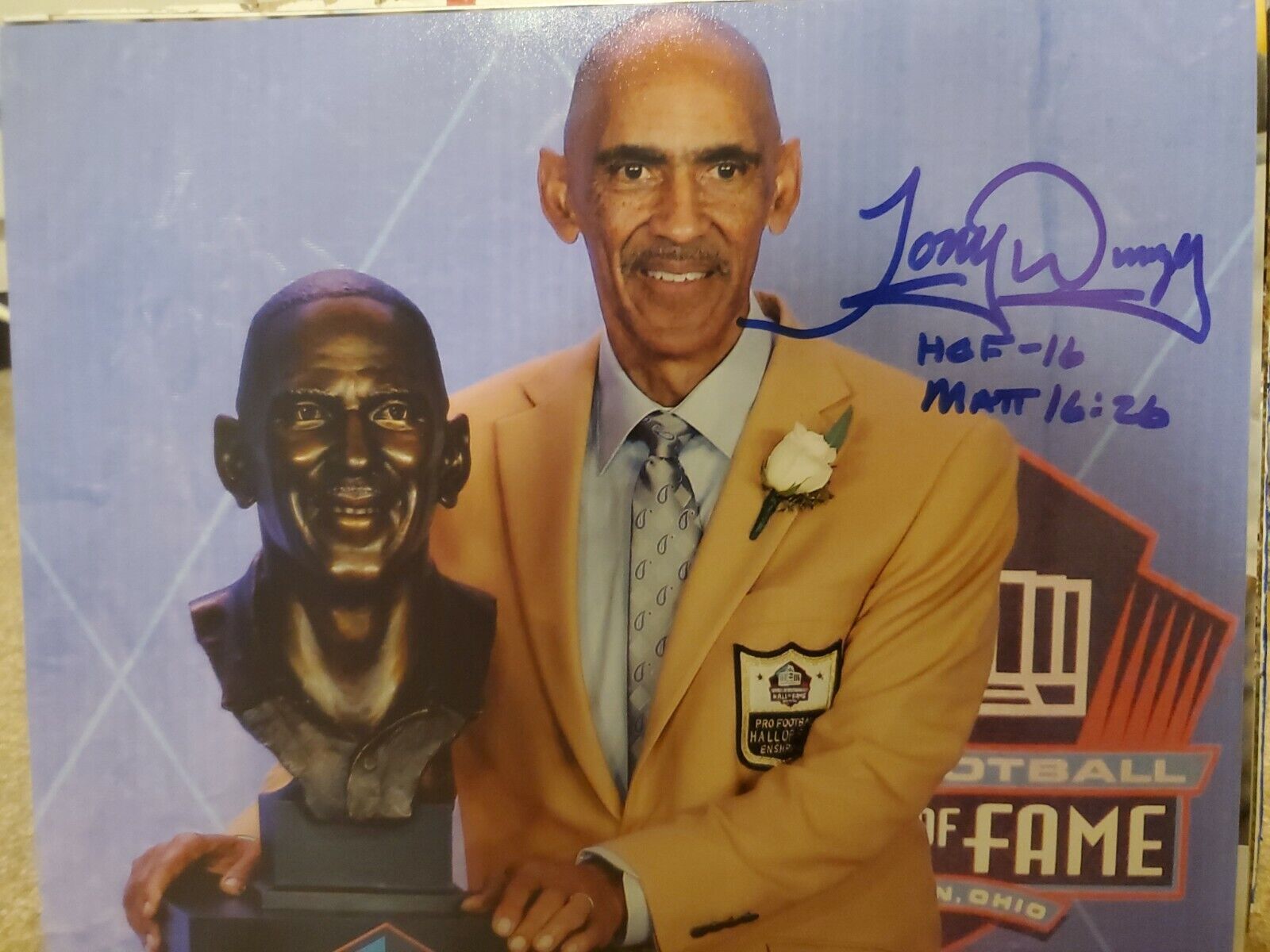 Tony Dungy Colts Signed 8 X 10 Photo Poster painting Autographed Super Bowl XLI HOF 16