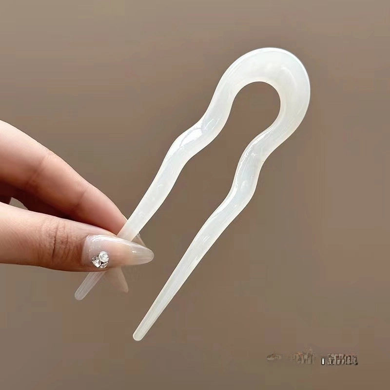 U-shaped Hairpin Women’s High-end Antique Style New Chinese Style Hair Hair Hairpin Headwear Simple Modern Daily Fixed Hairpin