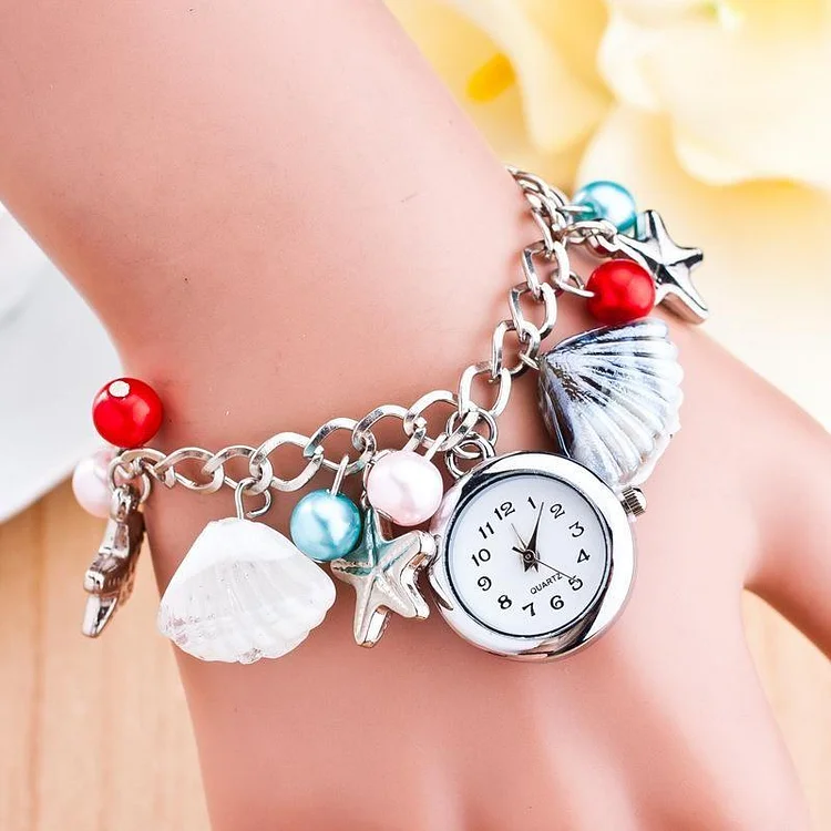 Starfish Shell Beach Wind Bracelet Quartz Watch-Mayoulove