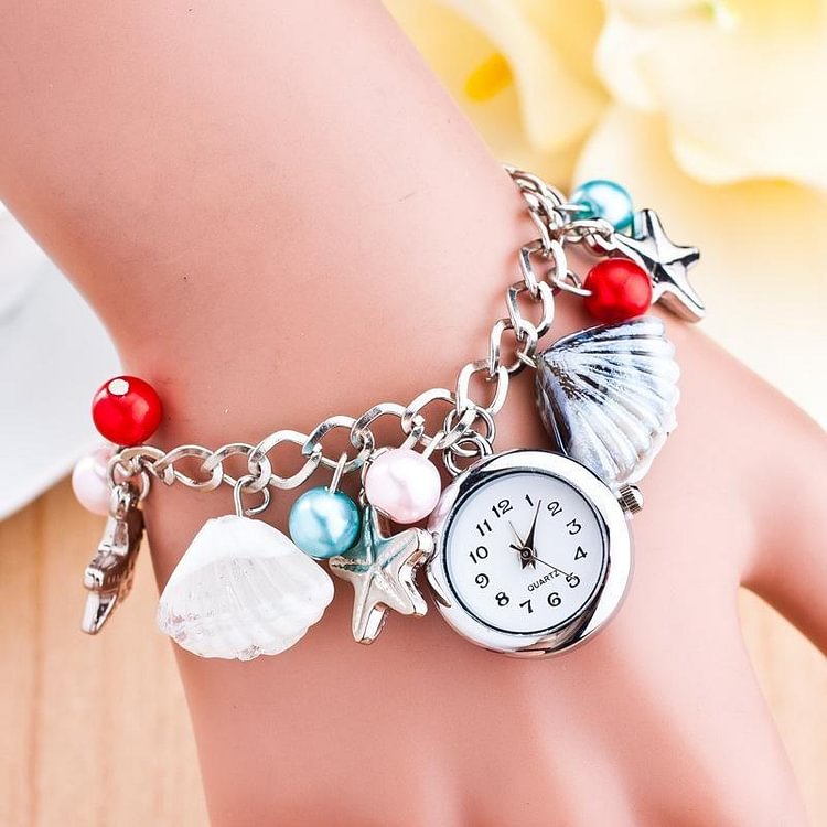 Starfish Shell Beach Wind Bracelet Quartz Watch-Mayoulove