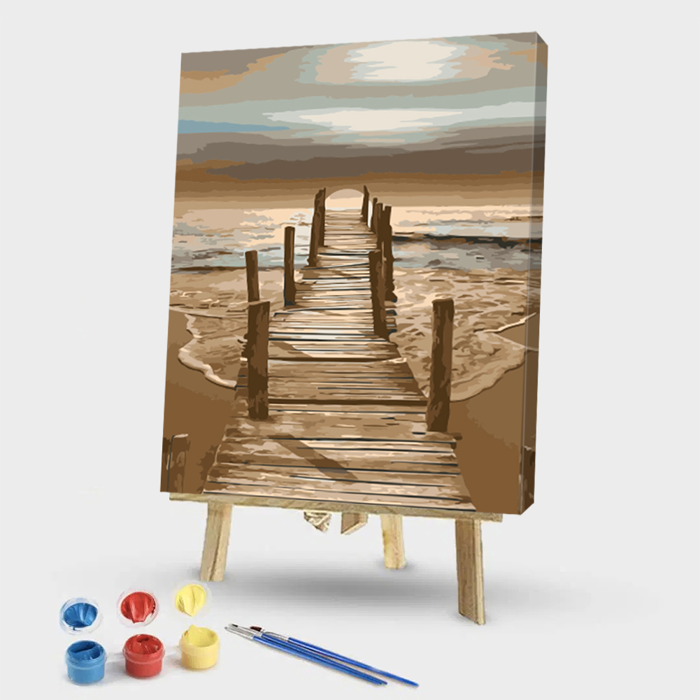 

40x50cm - Paint By Numbers Wooden Bridge, 501 Original