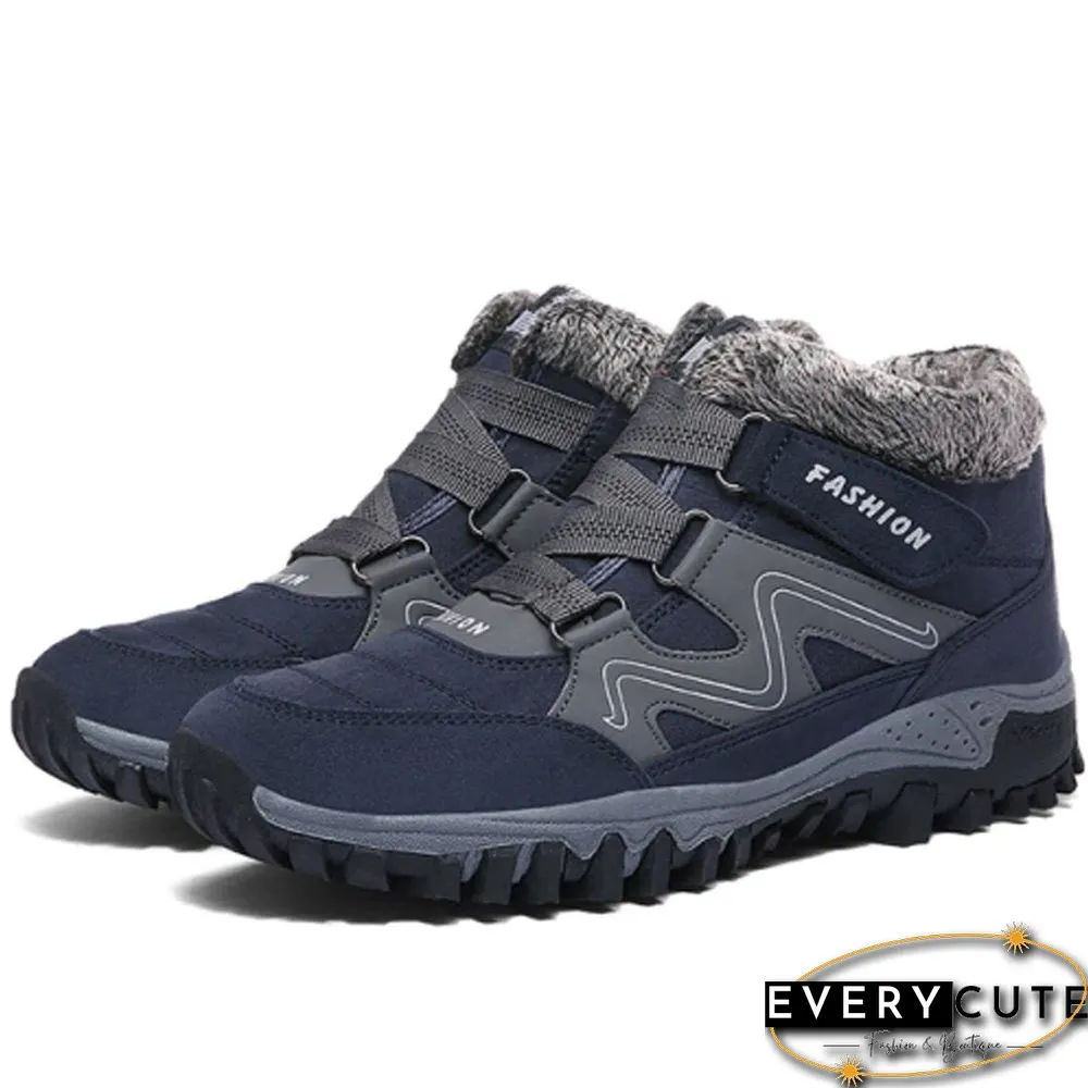 Men Boots Winter With Fur Warm Snow Boots Men Winter Boots Footwear Fashion Safety Ankle Shoes
