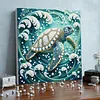 uk.everydayedeals DIY Pearl Painting With Frame - Handmade Self-Adhesive Pearls - Turtle(25*25cm)