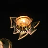 Creative Golden Star Heart Tree Candle Holder