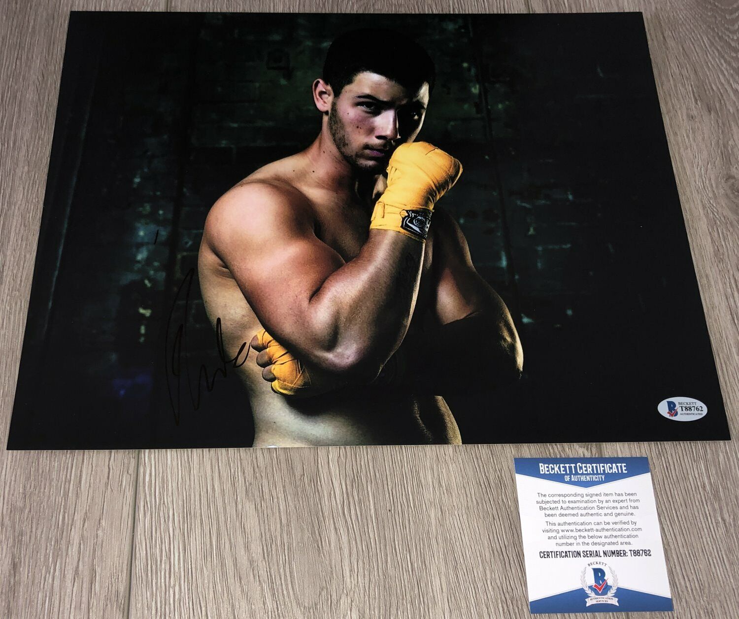 NICK JONAS BROTHERS SIGNED KINGDOM 11x14 Photo Poster painting B w/EXACT PROOF & BECKETT BAS COA