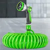 10-Mode Adjustable Garden Hose Nozzle With Coiled Spring Hose