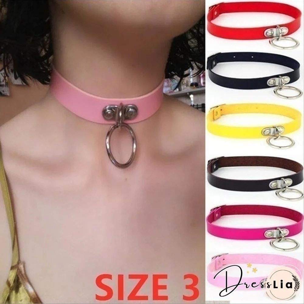 1 Pieces Handmade Heart Pendant Choker Laser Light Necklace Punk Leather Collar Chocker Necklace Torques