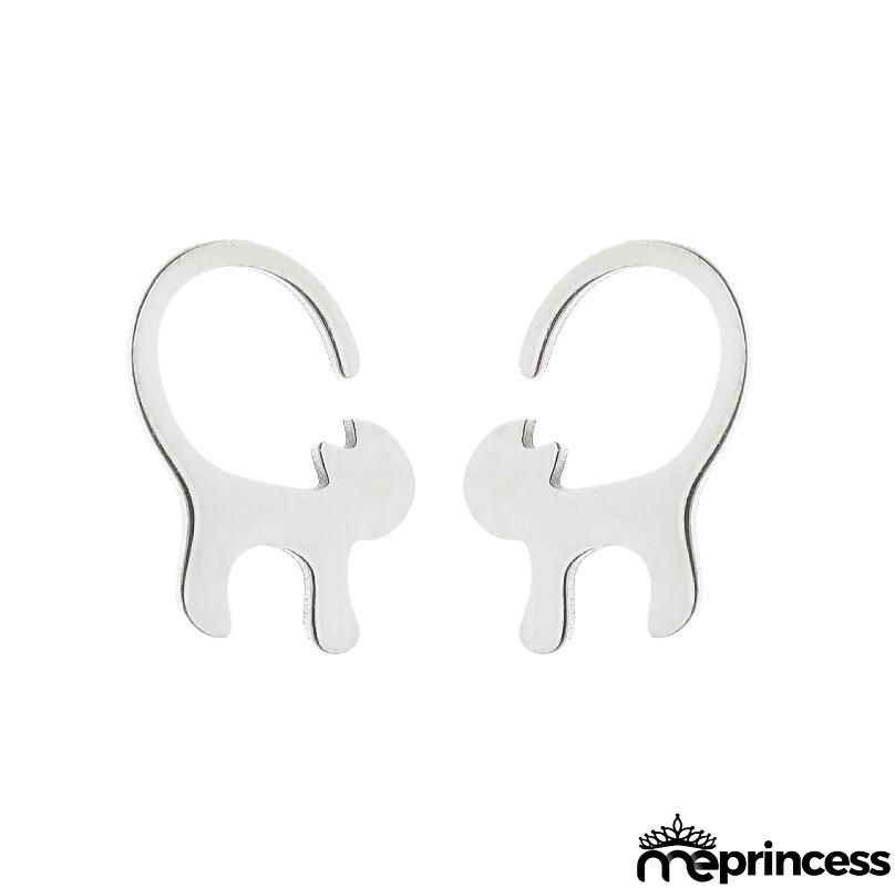 Women Fashion Hollow Eagle Owl Snake Dolphin Bee Giraffe Elephant Dog Cat Rabbit Fish Bird Penguim Stainless Steel Stud Earrings