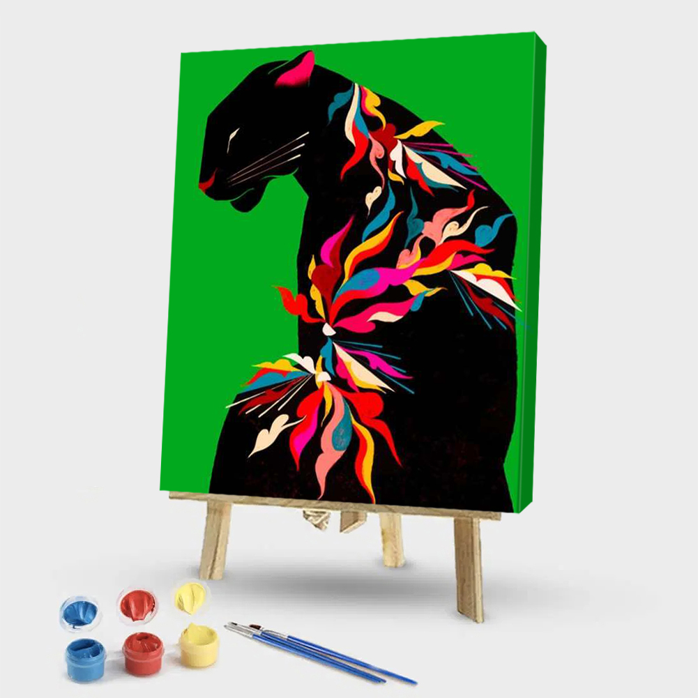 

40*50CM - Paint By Numbers - Black Leopard, 501 Original