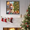 (40*40cm)Christmas Girl - Full Round Drill Diamond Painting