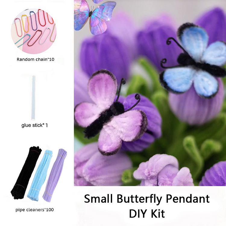 DIY Pipe Cleaners Kit - Small Butterfly Pendant