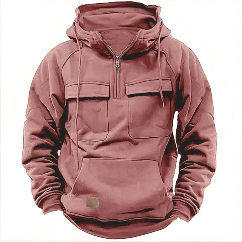 Hooded Solid Color Sweater Jacket