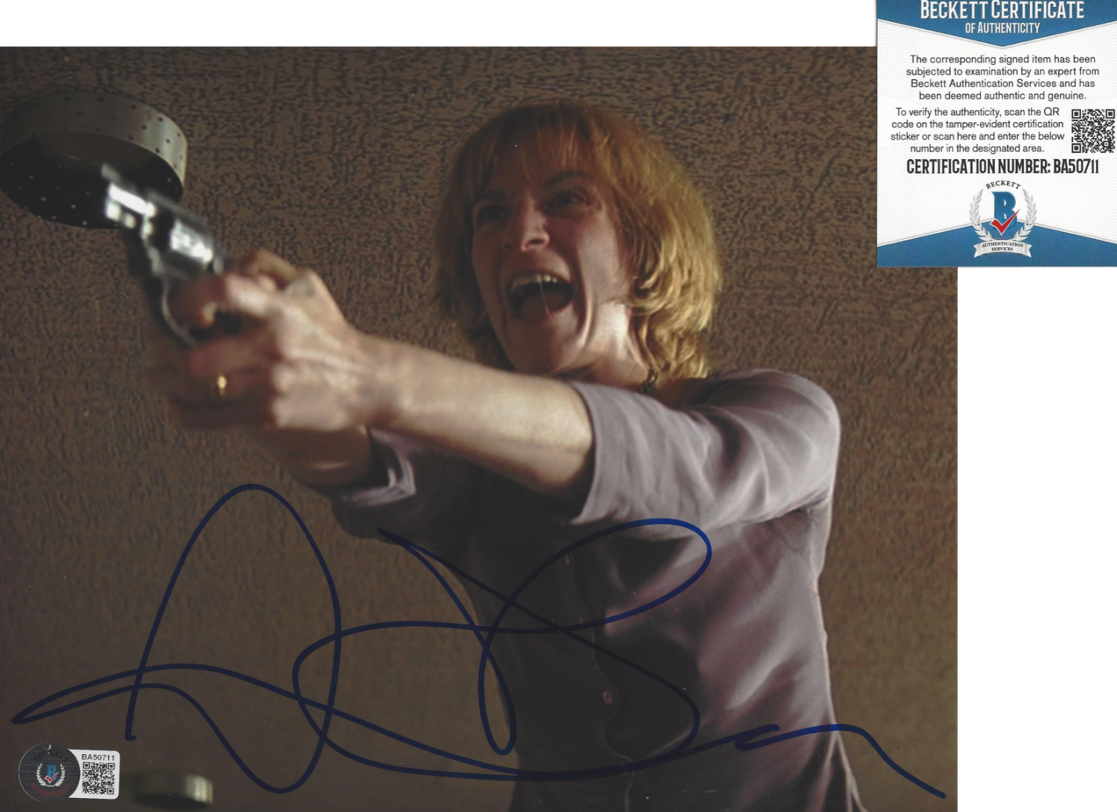 AMANDA PLUMMER SIGNED 'PULP FICTION' HONEY 8x10 MOVIE Photo Poster painting C BECKETT COA BAS