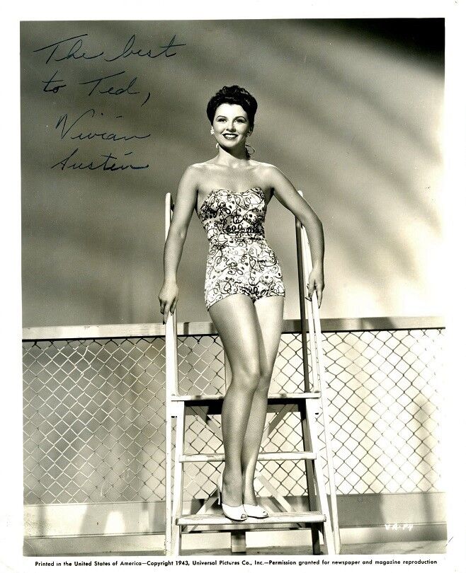 Vintage VIVIAN AUSTIN Signed Photo Poster painting