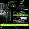 Motorcycle Rear View Mirrors, Stealth Wind Wing Side Mirrors Compatible with 2025 Kawasaki Z400 Z650 Z900 Z1000 Duke 125 200 250 390 690 790 1290 MT03 MT07 MT09 MT10 etc(Anti-glare)