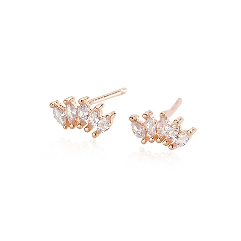 Crown Crystal Stud Earrings