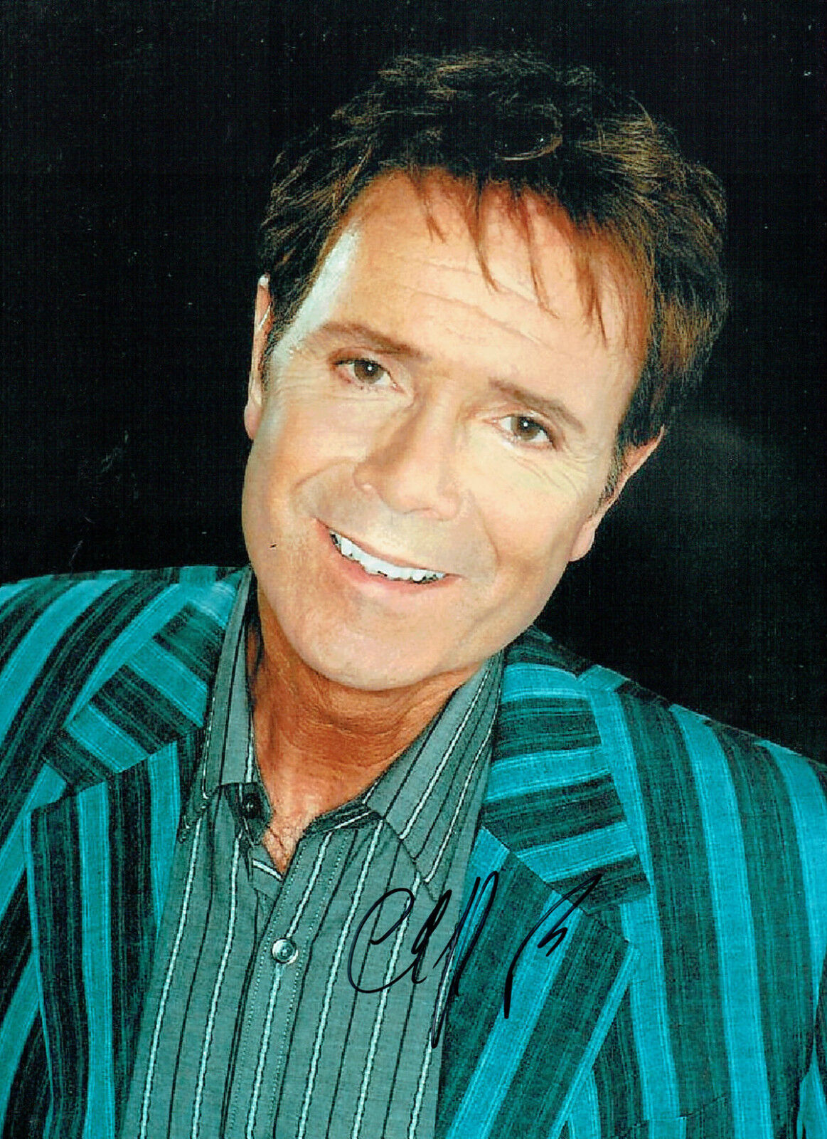 Cliff RICHARD SIGNED Autograph Hugh 16x12 Photo Poster painting British Music LEGEND AFTAL COA