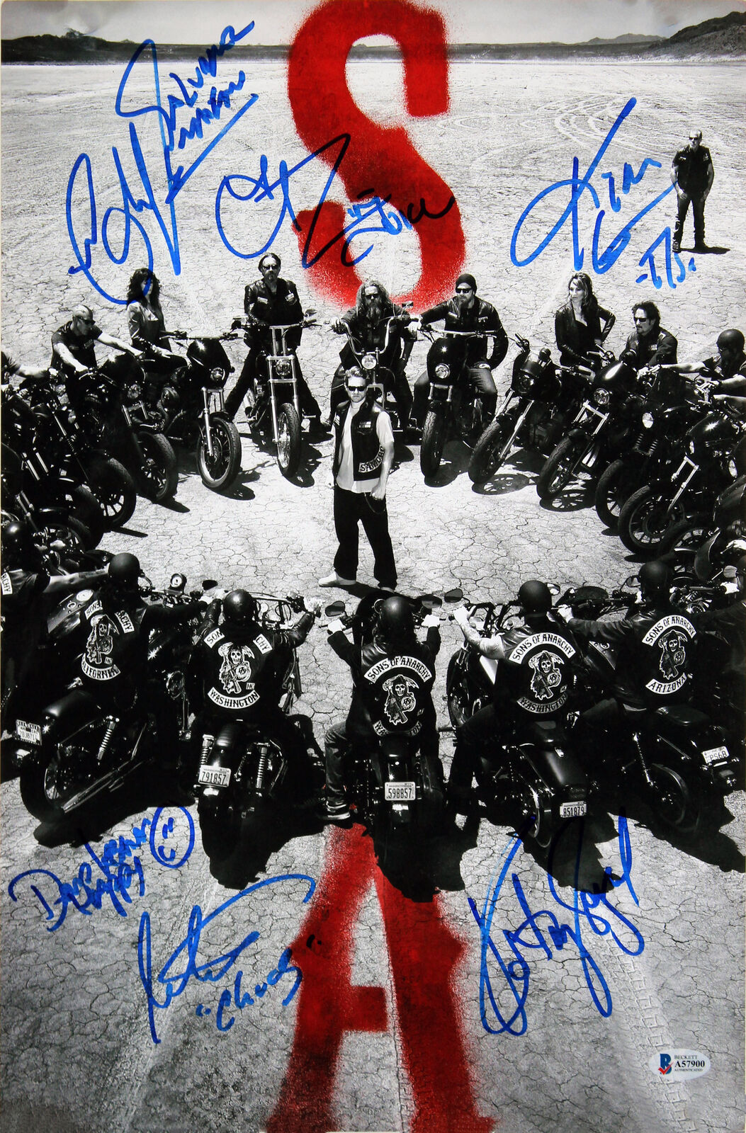 Sons of Anarchy (8) Segal, Coates, Rossi, Rivera Signed 12x18 Photo Poster painting BAS #A57900
