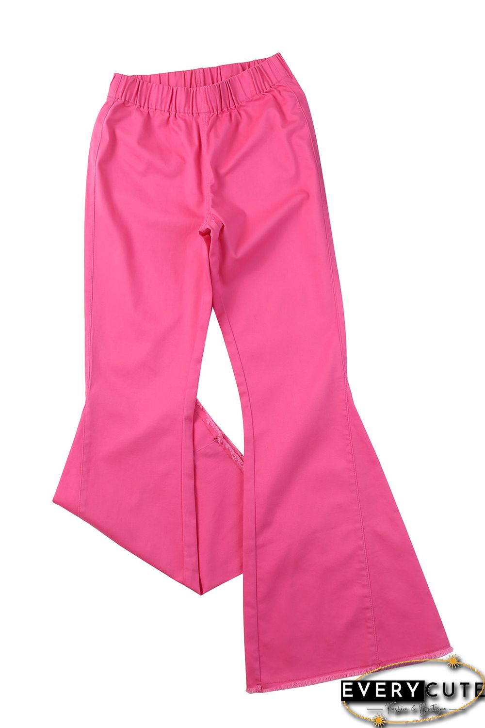 Pink Bell Bottom Denim Pants