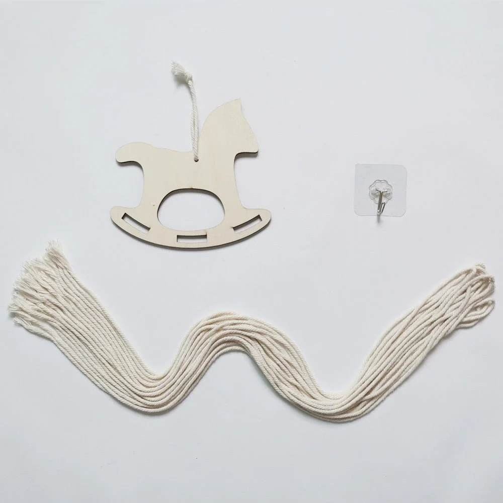 INS Nordic Wooden Cloud Baby Hair Clips Holder Princess Girls Hairpin Hairband Storage Pendant Jewelry Organizer Wall Ornaments