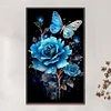 Blue Rose Butterfly-11CT Stamped Cross Stitch 40*65cm