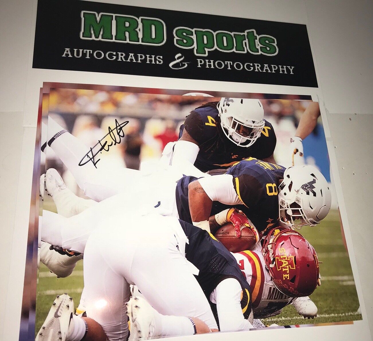 Kyzir White West Virginia hand signed autographed 8x10 football Photo Poster painting B