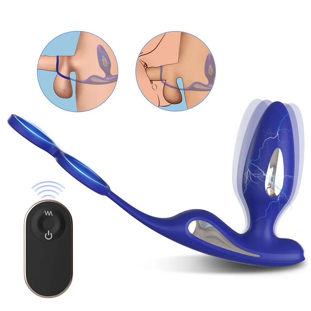 S426-4 Lava Remote Control Anal Vibrator With Dual Penis Ring Rosetoy Official