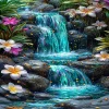 Waterfall - Full Embroidery 3 Strands 11CT Stamped Cross Stitch - 40*70CM - Large Size