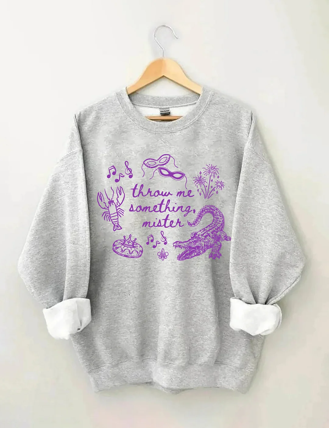 Throw me Mardi Gras Sweatshirt